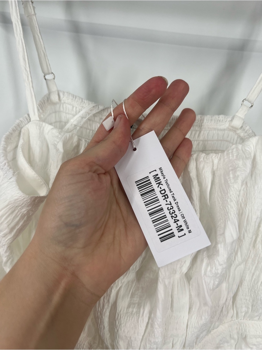 Baltic Born Mikayla Textured Tank Dress Off White NWT - Picture 5 of 9